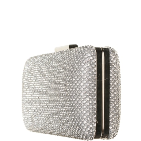 CLUTCH RETANGULAR  CAPITOLLIUM  STRASS - PRATA
