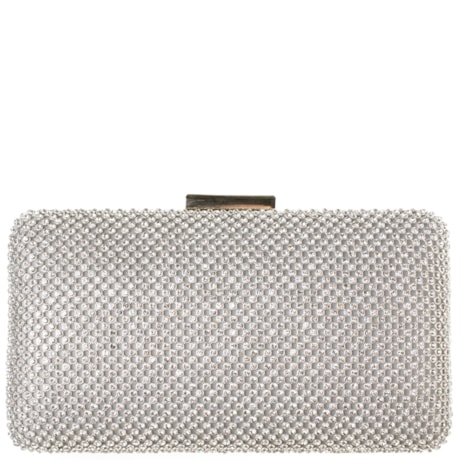CLUTCH RETANGULAR  CAPITOLLIUM  STRASS - PRATA