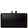clutch retangular cetim fecho duplo metal - PRETO