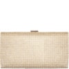 CLUTCH RETANGULAR CETIM LISA FRENTE STRASS - DOURADO