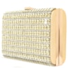 CLUTCH RETANGULAR GRANDE MICRO STRASS COM PLACAS - DOURADO