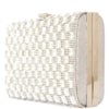 CLUTCH RETANGULAR GRANDE MICRO STRASS COM PLACAS - PRATA