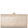 CLUTCH RETANGULAR GRANDE STRASS FECHO BOLA LISA - DOURADO