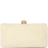 CLUTCH RETANGULAR PÉROLAS IRREGULARES FECHO COM STRASS - OFF WHITE