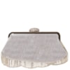 CLUTCH SAQUINHO PÉROLA FRANJA STRASS - PRATA