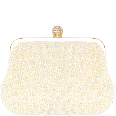 CLUTCH SAQUINHO PÉROLAS IRREGULARES - OFF WHITE