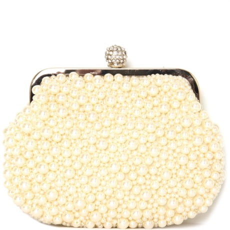 CLUTCH TIPO SAQUINHO PÉROLAS IRREGULARES - OFF WHITE