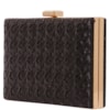 CLUTCH TRESSE DETALHES EM COURO FAKE - PRETO