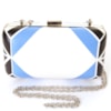 CLUTCH TRICOLOR COURO FAKE SAMOA - OFF WHITE