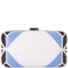 CLUTCH TRICOLOR COURO FAKE SAMOA - OFF WHITE