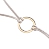 COLAR CAPITOLLIUM COURO E ARGOLA METAL - DOURADO