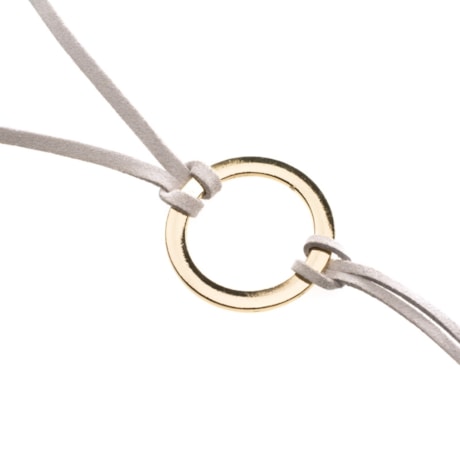 COLAR CAPITOLLIUM COURO E ARGOLA METAL - DOURADO COLAR CAPITOLLIUM COURO E ARGOLA METAL - DOURADO