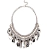 COLAR COM STRASS CLAIRE - PRATA/PRETO