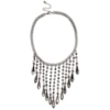 COLAR CORRENTE COM FRANJA E STRASS PRETO NOIR - CHUMBO