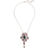 COLAR CORRENTE FINA PINGENTE STRASS / GOTA  BIZANTINO - MILITAR