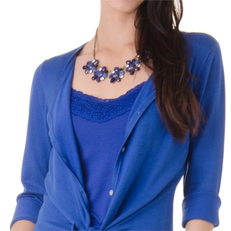 COLAR EM METAL E RESINA FINES FLEURS - AZUL KLEIN