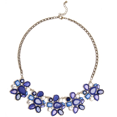 COLAR EM METAL E RESINA FINES FLEURS - AZUL KLEIN