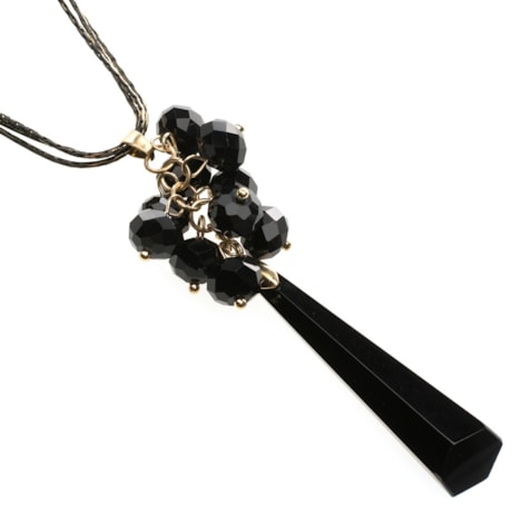 COLAR LONGO CAPITOLLIUM CRISTAIS - PRETO COLAR LONGO CAPITOLLIUM CRISTAIS - PRETO