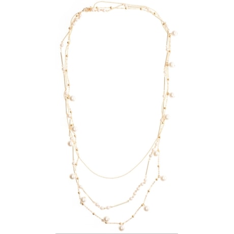 COLAR LONGO CAPITOLLIUM PÉROLAS MISTAS - DOURADO COLAR LONGO CAPITOLLIUM PÉROLAS MISTAS - DOURADO