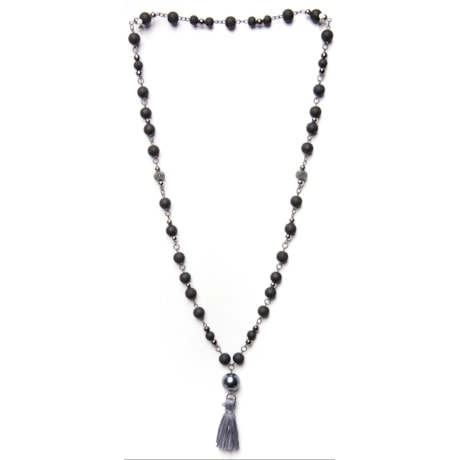 COLAR MARCIELLI RODRIGUES  DE CONTAS E TASSEL - PRETO
