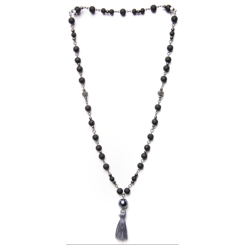 COLAR MARCIELLI RODRIGUES  DE CONTAS E TASSEL - PRETO