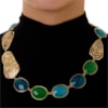 COLAR PEÇAS METÁLICAS E  RESINADAS ARISTA - DOURADO