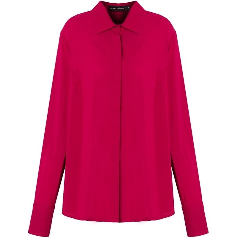 COTTON COLORS - CAMISA COM NERVURA NAS COSTAS - PINK