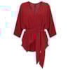 DIMY - BLUSA COM AMARRACAO NA CINTURA - BORDO DIMY - BLUSA COM AMARRACAO NA CINTURA - BORDO
