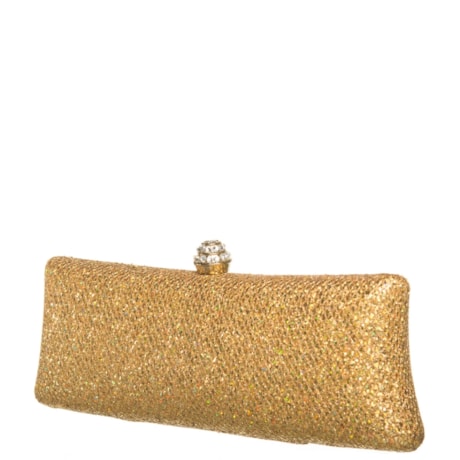 DONNA BRASIL - CLUTCH GLITTER RETANGULAR LONGA - DOURADO