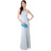 DORINHA GUIMARÃES - VESTIDO DE FESTA TULE BORDADO FLOWERS - AZUL CLARO