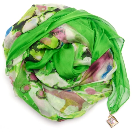 ECHARPE TOQUE DE SEDA BARRAADA CASHMERE - VERDE