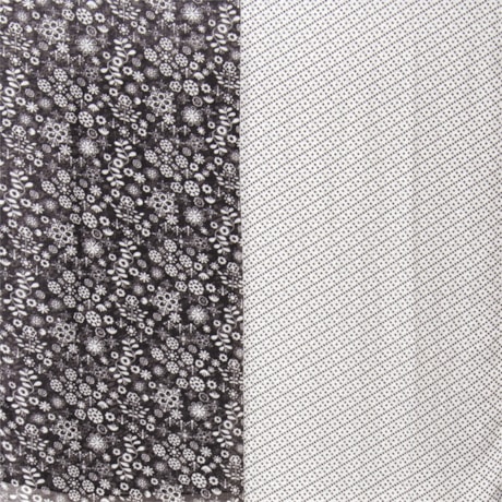 ECHARPE VISCOSE POÁS BARRADA FLORAL - P&B