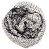 ECHARPE VISCOSE POÁS BARRADA FLORAL - P&B