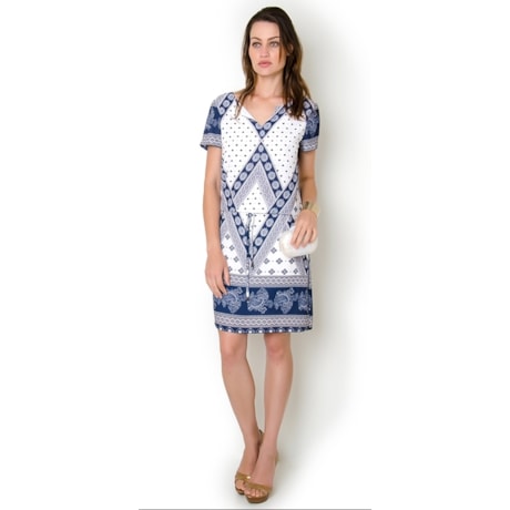 ESTIDO EM CREPE BLUSADO MANGA CURTA - OFF WHITE ESTIDO EM CREPE BLUSADO MANGA CURTA - OFF WHITE