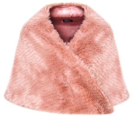 ESTOLA DE PELE SINTÉTICA TRABALHADA CAPITOLLIUM - ROSA