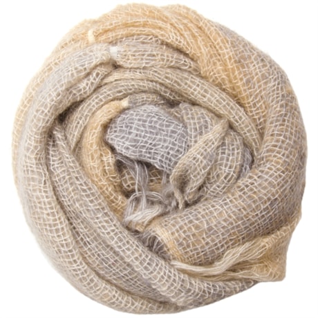 ESTOLA ITALIANA 100% LÃ TEAR ABUTO FRILLY - NATURAL ESTOLA ITALIANA 100% LÃ TEAR ABUTO FRILLY - NATURAL