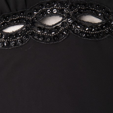 FAVIANA - VESTIDO DE FESTA LONGO COSTAS CRUZADAS BORDADO - PRETO FAVIANA - VESTIDO DE FESTA LONGO COSTAS CRUZADAS BORDADO - PRETO