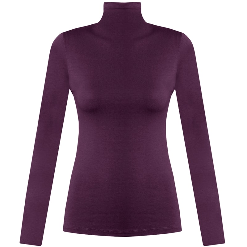 GEKO - BLUSA BÁSICA GOLA ALTA CHIMNEY - ROXO GEKO - BLUSA BÁSICA GOLA ALTA CHIMNEY - ROXO
