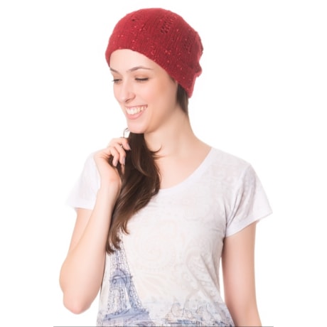 GORRO TRICÔ MESCLA A BENÇÃO POMPOM FIO - PRETO