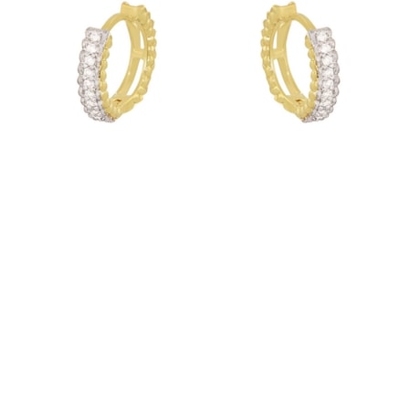 GUYMY - BRINCO FOLHEADO A OURO CLICK MICRO ZIRCÔNIA - DOURADO/OFF WHITE GUYMY - BRINCO FOLHEADO A OURO CLICK MICRO ZIRCÔNIA - DOURADO/OFF WHITE