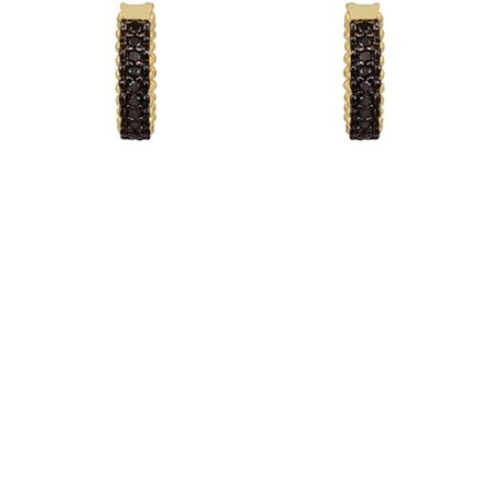 GUYMY - BRINCO FOLHEADO A OURO CLICK MICRO ZIRCÔNIA - DOURADO/PRETO GUYMY - BRINCO FOLHEADO A OURO CLICK MICRO ZIRCÔNIA - DOURADO/PRETO