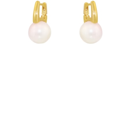 GUYMY - BRINCO FOLHEADO A OURO CLICK PÉROLA - DOURADO GUYMY - BRINCO FOLHEADO A OURO CLICK PÉROLA - DOURADO