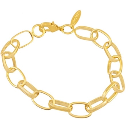 GUYMY - PULSEIRA FOLHEADA A OURO ELOS METAL - DOURADO GUYMY - PULSEIRA FOLHEADA A OURO ELOS METAL - DOURADO