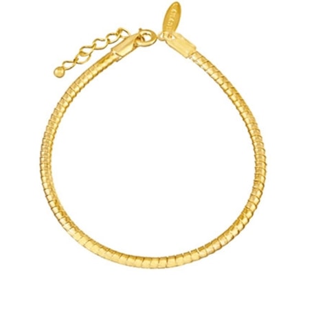 GUYMY - PULSEIRA FOLHEADA A OURO FINA RELEVO COM FECHO - DOURADO