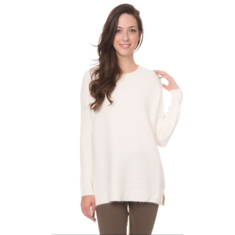 IOZI - BLUSA TRICÔ AMPLA - OFF WHITE