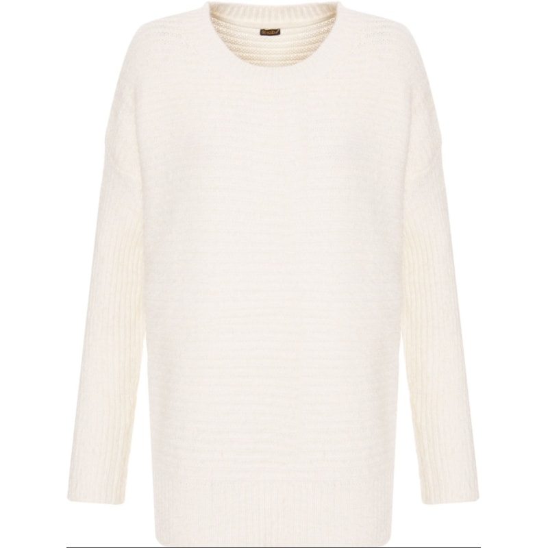 IOZI - BLUSA TRICÔ AMPLA - OFF WHITE