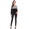 IOZI - BLUSA TRICÔ JACQUARD NÓRDICO - P&B