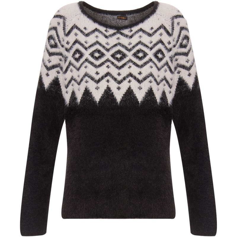 IOZI - BLUSA TRICÔ JACQUARD NÓRDICO - P&B