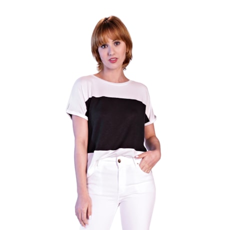 ITS&CO - Blusa cropped bicolor ITS&CO - Blusa cropped bicolor