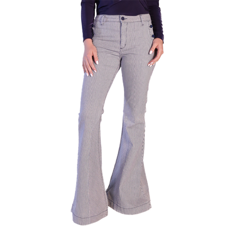 ITS&CO - Calça Flare Listras Marinho ITS&CO - Calça Flare Listras Marinho